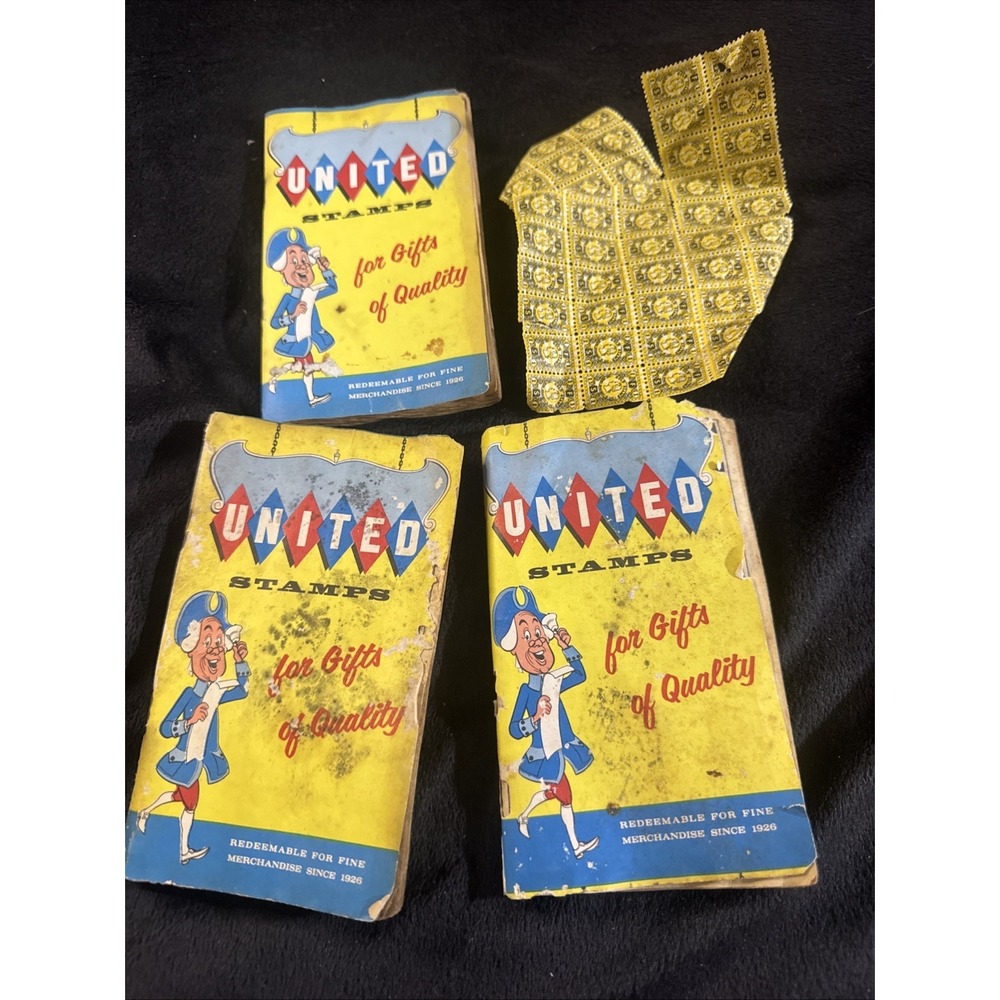 3 1950s Vintage UNITED STAMPS SAVER BOOKS‎